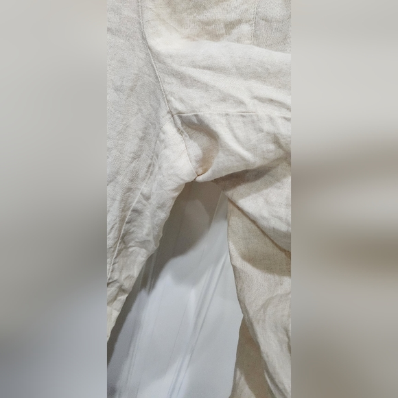 Eileen Fisher tan 100% organic cotton pull on ankle pants women's size XL - Picture 4 of 8